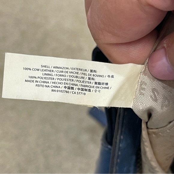 Kate Spade Charm City Ostrich Bow Shoulder Bag Blue Party Event Womens - Picture 8 of 8